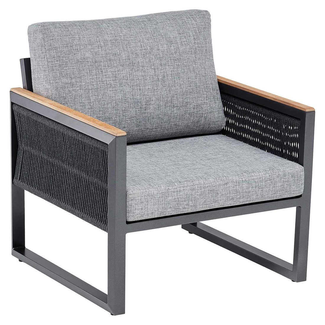 Spise-loungesett Ocean Skid aluminium 160x95 cm bordplate nærbilde