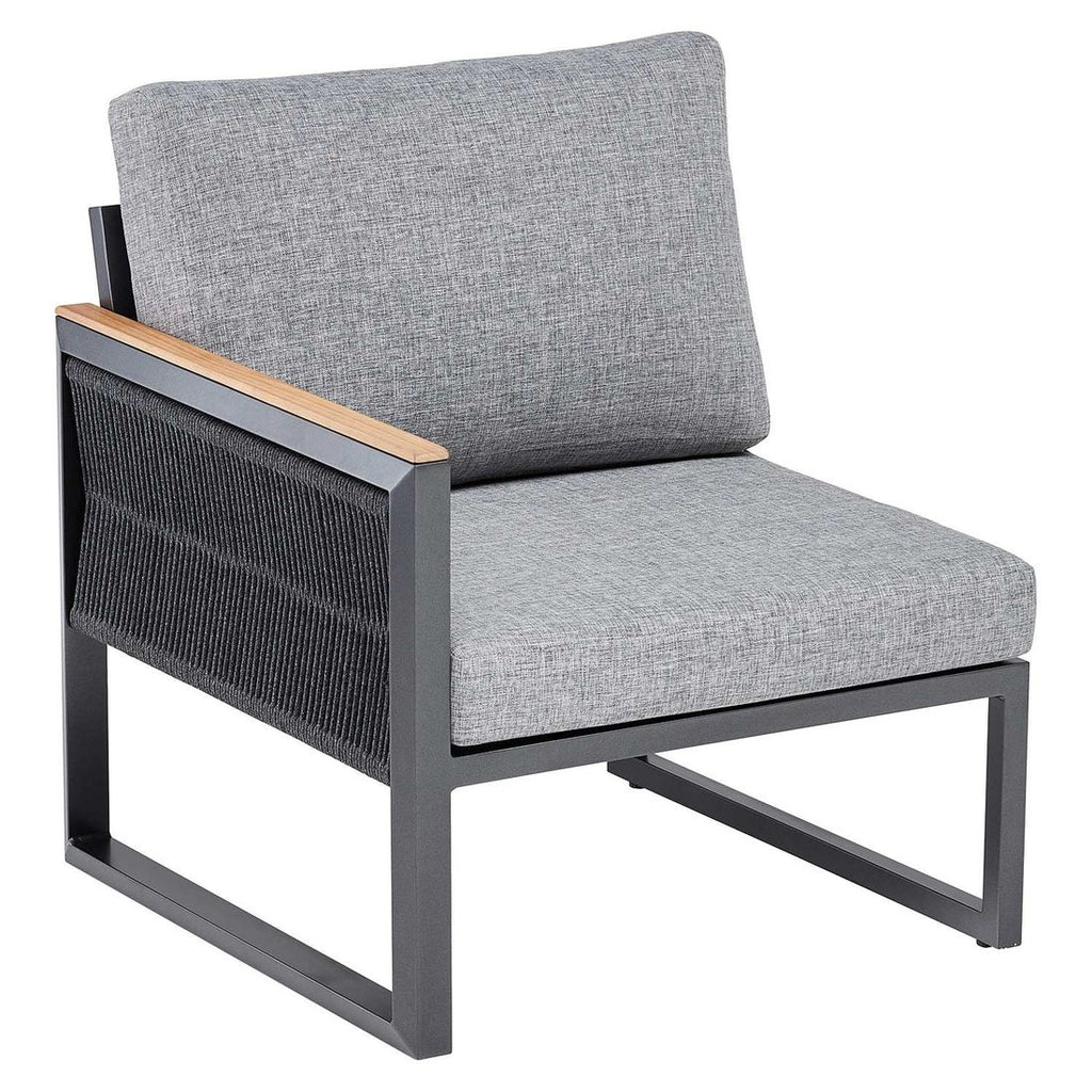 Spise-loungesett Ocean Skid aluminium 160x95 cm polstrede seter