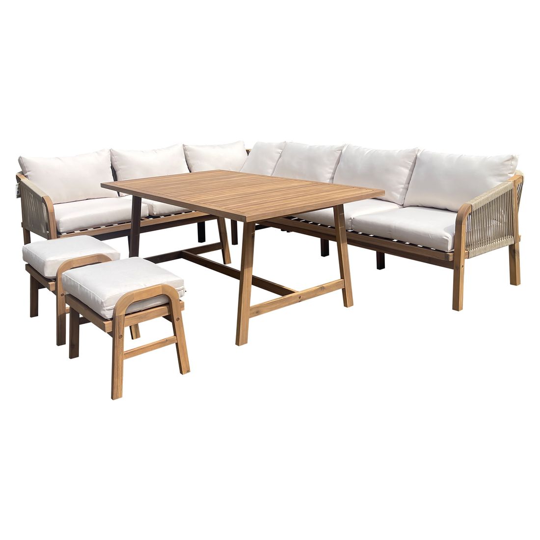Spise-loungesett Pia akasie tau 150x90 cm bakside