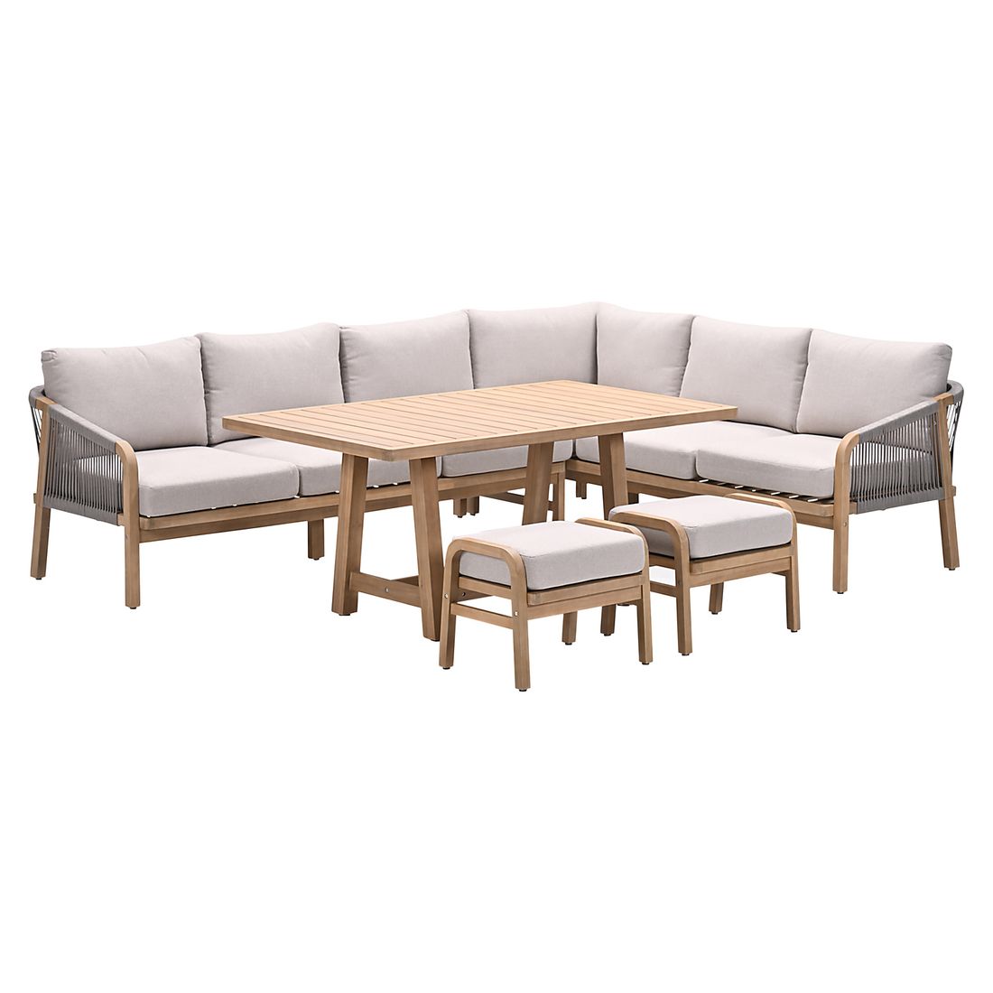 Spise-loungesett Santos akasie tau 150x90 cm bakside