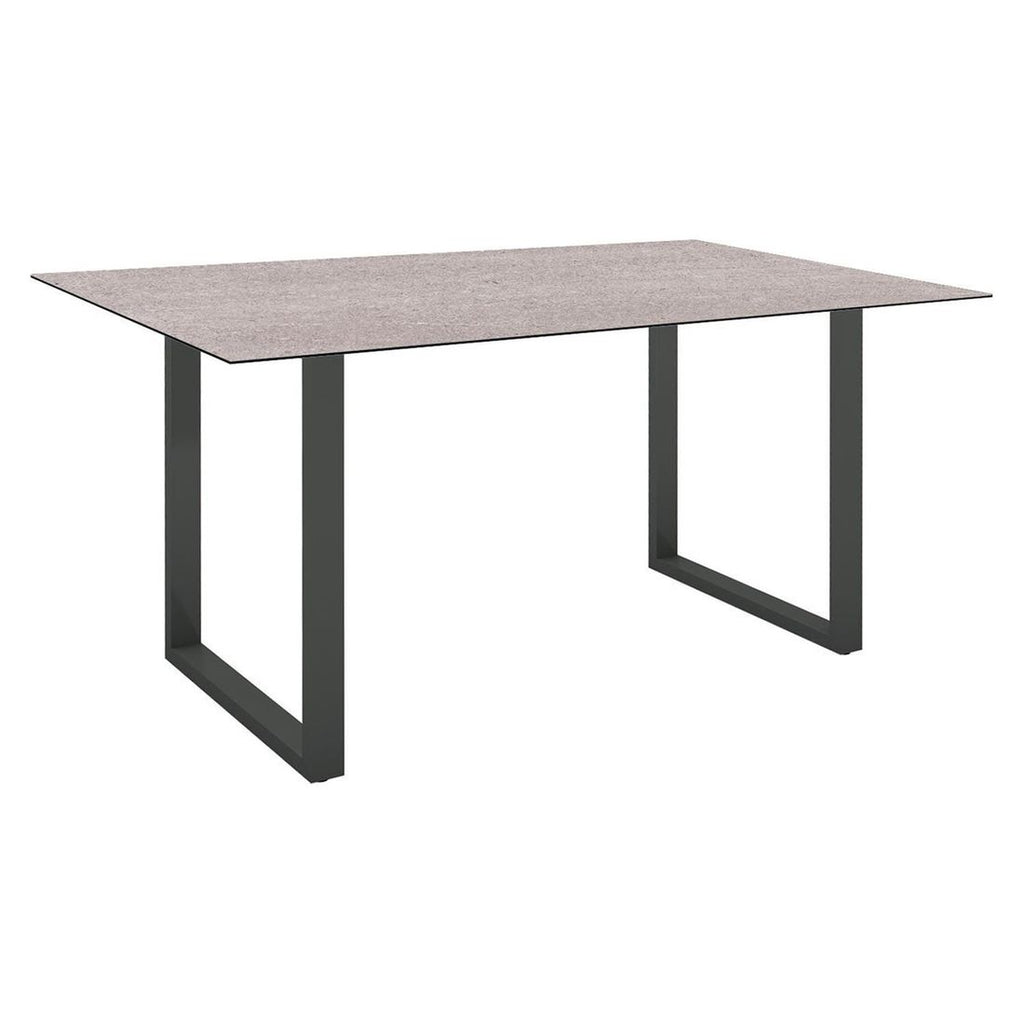 Nærbilde av Silverstar bordplate på Spise-loungesett Tammo aluminium/tau 160x90 cm