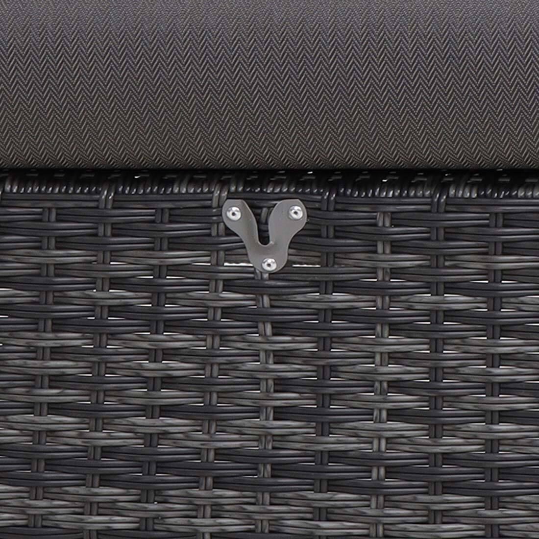 Spise-loungesett Taranto aluminium/polyrotting 140x85 cm - Siena Garden