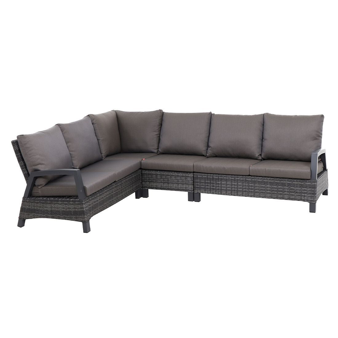 Spise-loungesett Taranto aluminium/polyrotting 140x85 cm detalj av bordplate