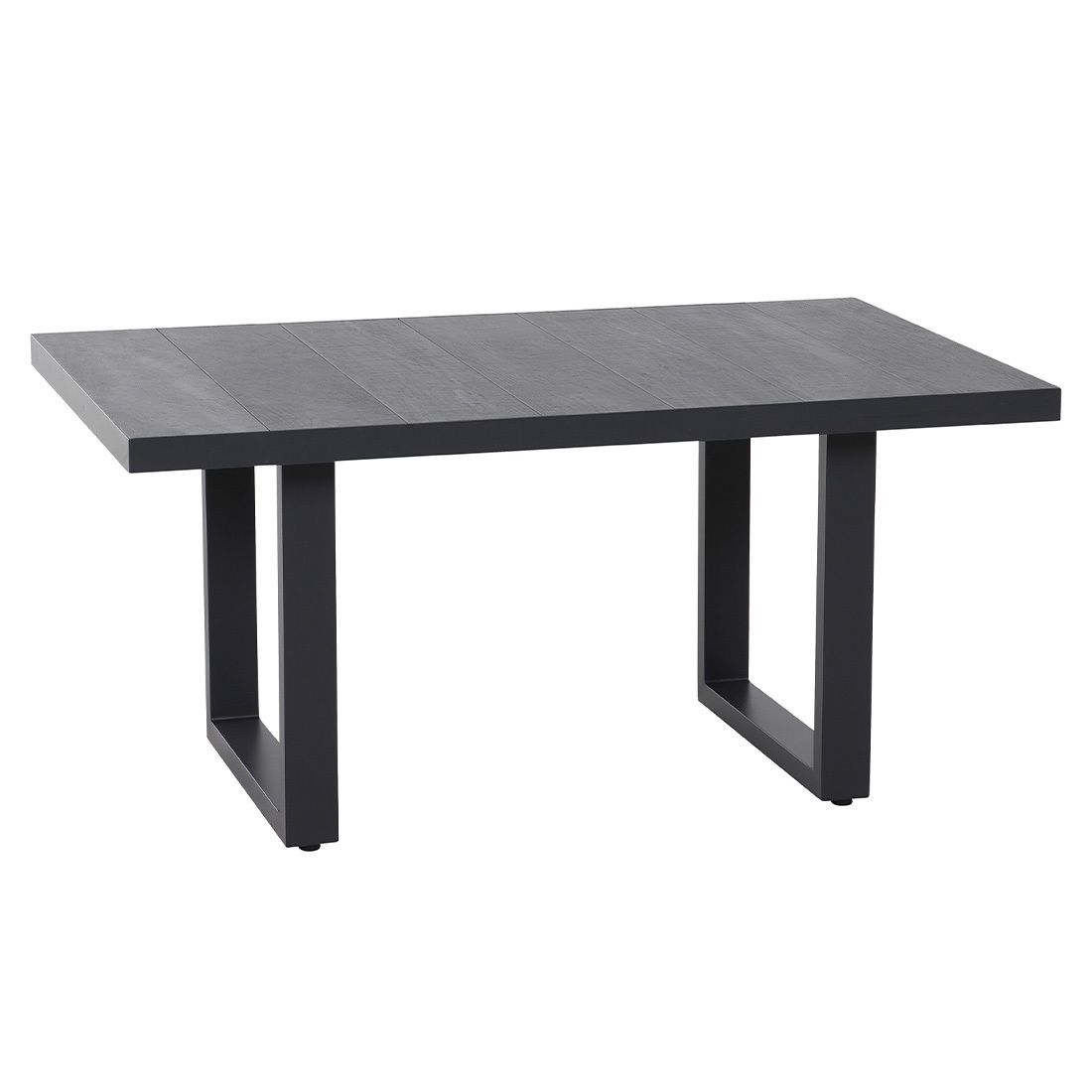 Spise-loungesett Taranto aluminium/polyrotting 140x85 cm montert på terrasse