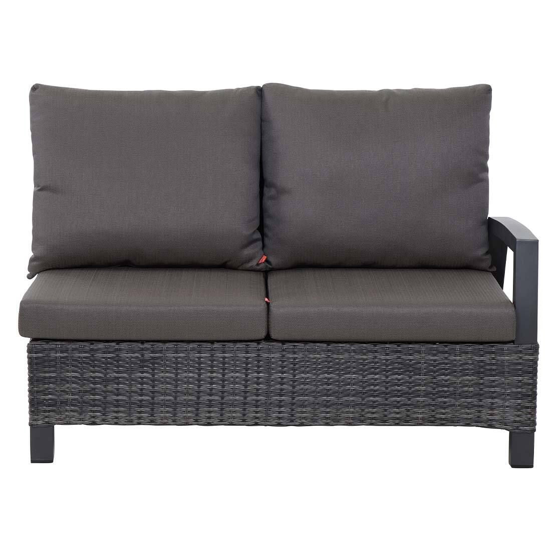 Spise-loungesett Taranto aluminium/polyrotting 140x85 cm - Siena Garden