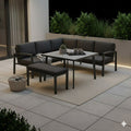 Spise-loungesett Wellington aluminium 100x100 cm - OUTLIV forside