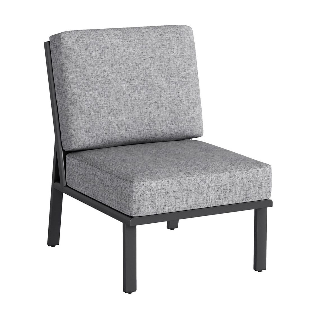 Spise-loungesett Zenith aluminium olefin 160x95 cm sammenstilling av ottoman