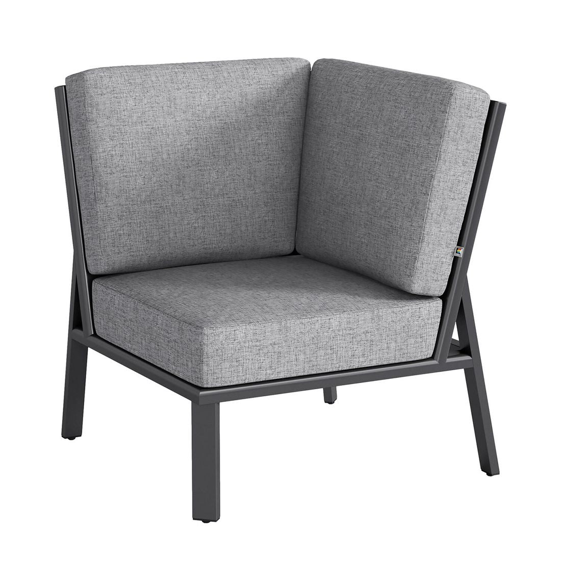 Spise-loungesett Zenith aluminium olefin 160x95 cm armstøtte detalj