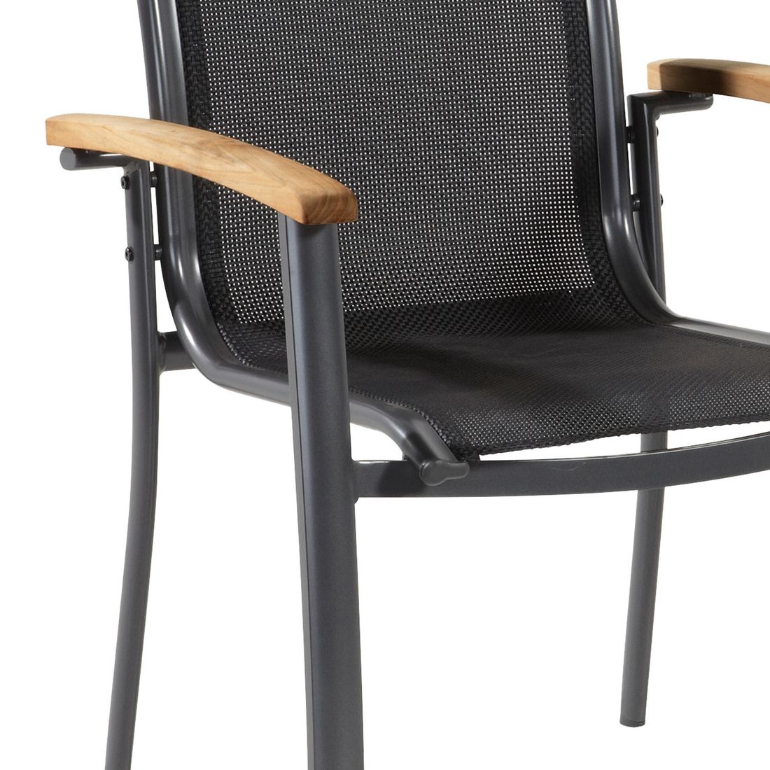 Spisesett ute Alice 4 plasser aluminium/teak 150/210x90 cm - Hartman