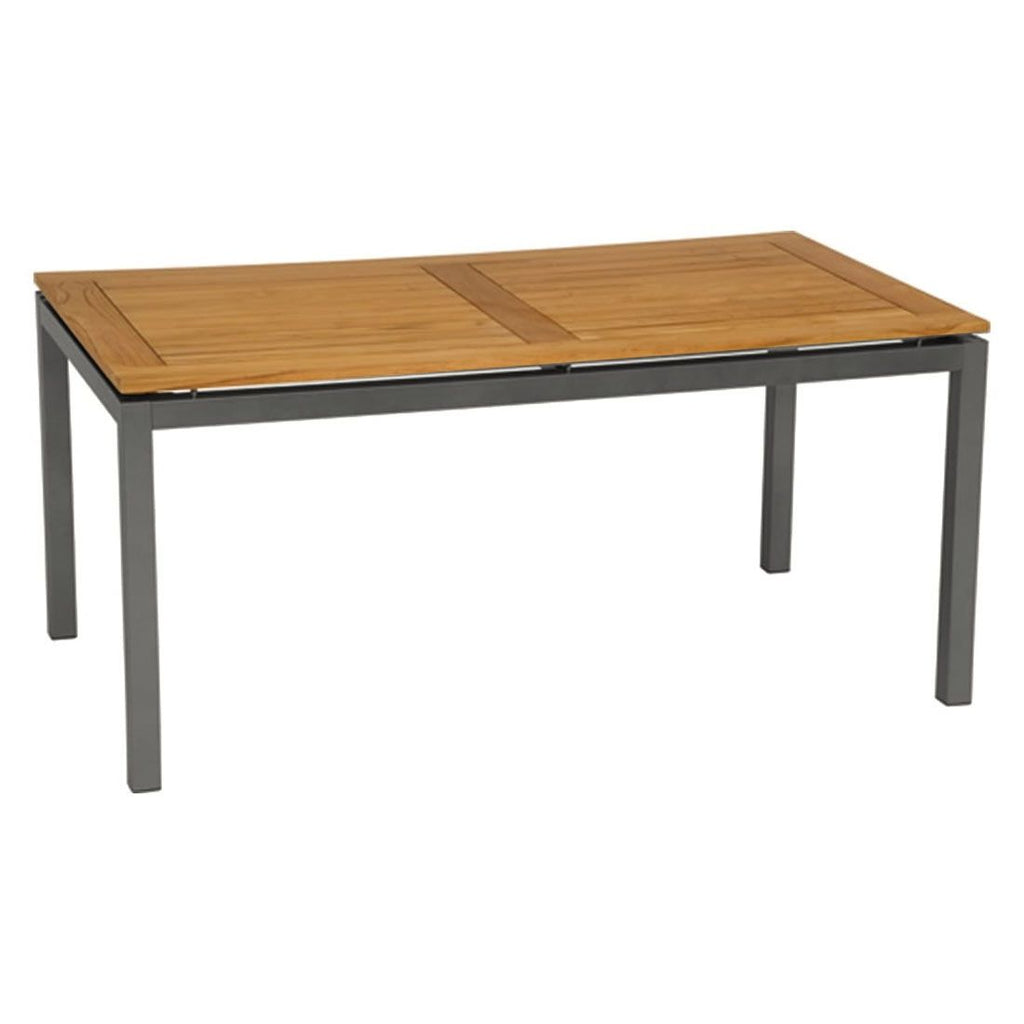 Montert Spisesett ute Alice 6 plasser aluminium textilen 200x100 cm - Hartman ute på terrasse