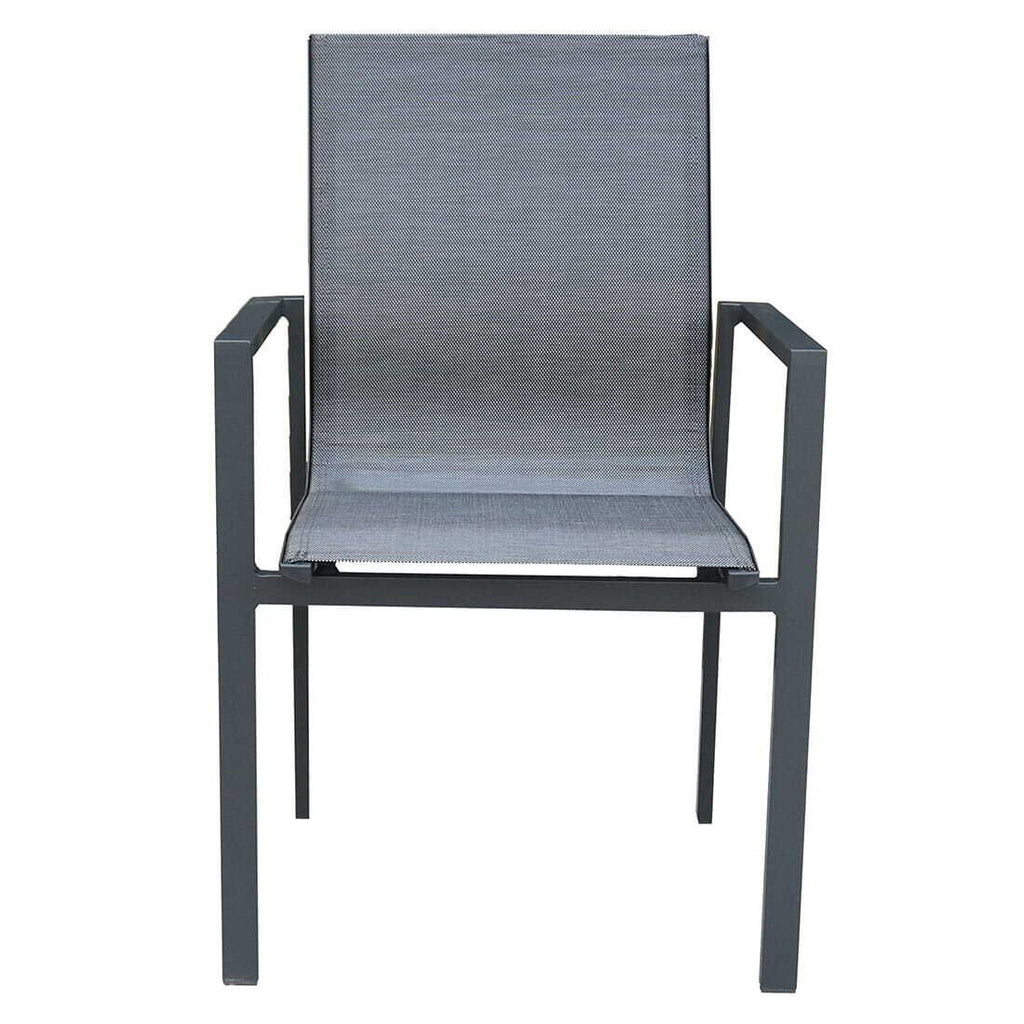 Spisesett ute Atlanta 4 plasser aluminium/textilen 160x90 cm - OUTLIV nærbilde av stol