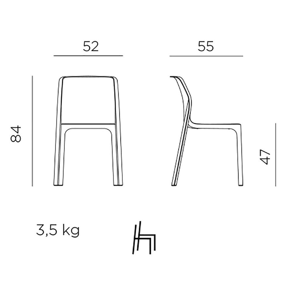 Spisesett ute Bit 6 plasser aluminium 140/210x85 cm - Nardi