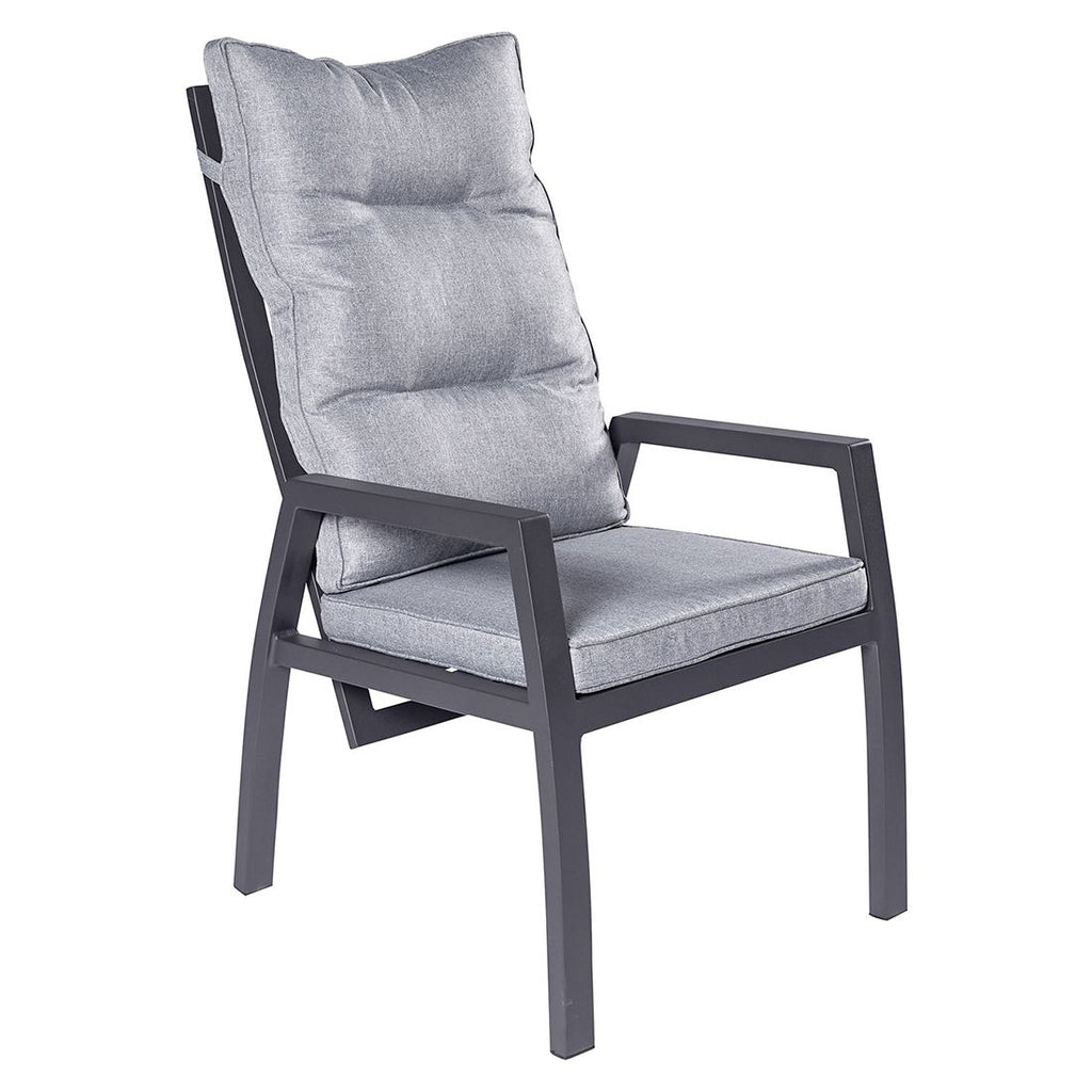 Nærbilde av justerbar ryggstøtte på Spisesett ute Bondino II 6 plasser aluminium 200/260x100 cm