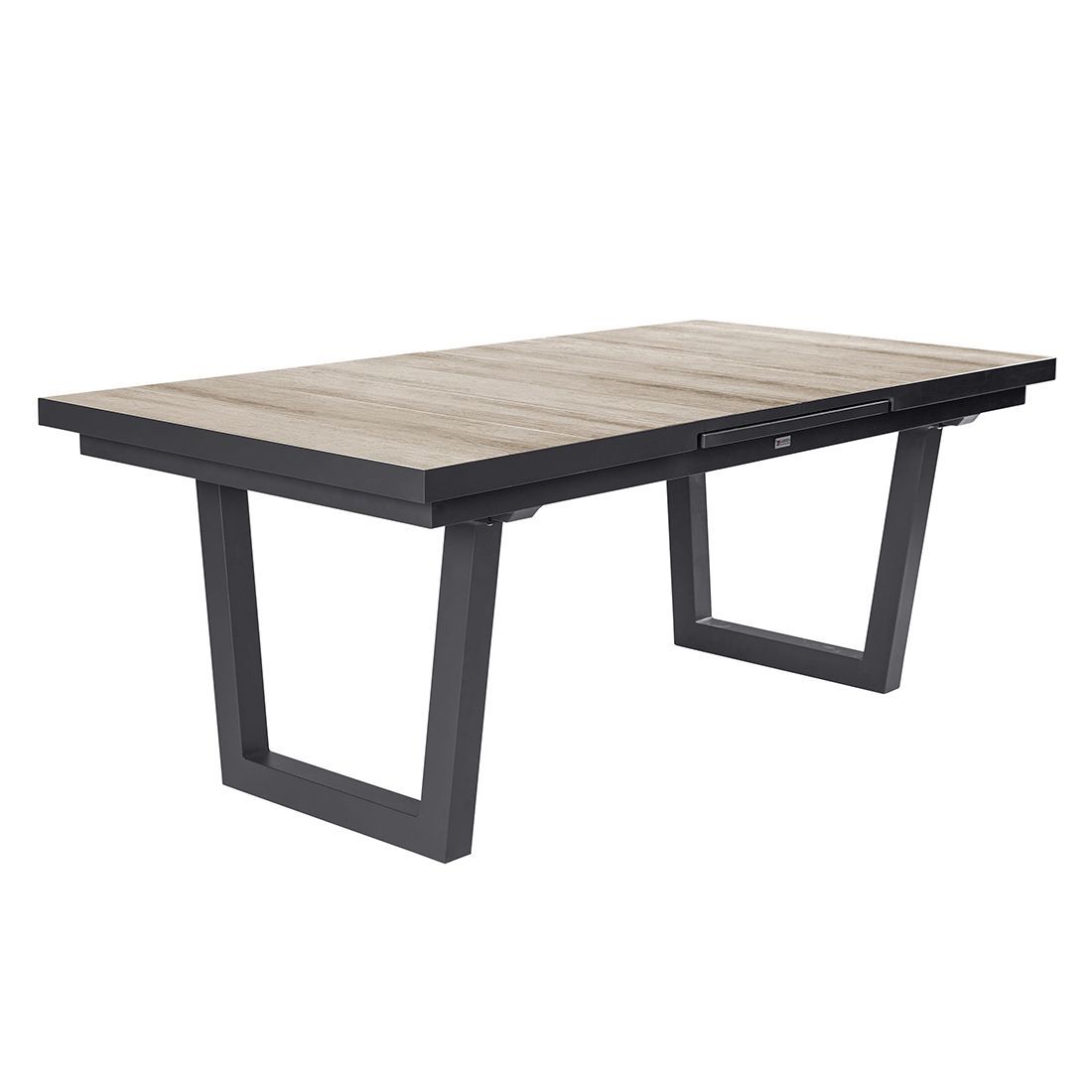 Uttrekkbart bord på Spisesett ute Bondino II 6 plasser aluminium 200/260x100 cm