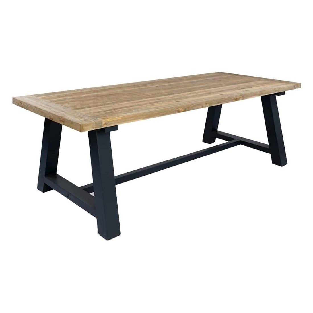 Spisesett ute Delphine 6 plasser, polyrotting/teak 240x100 cm bakside