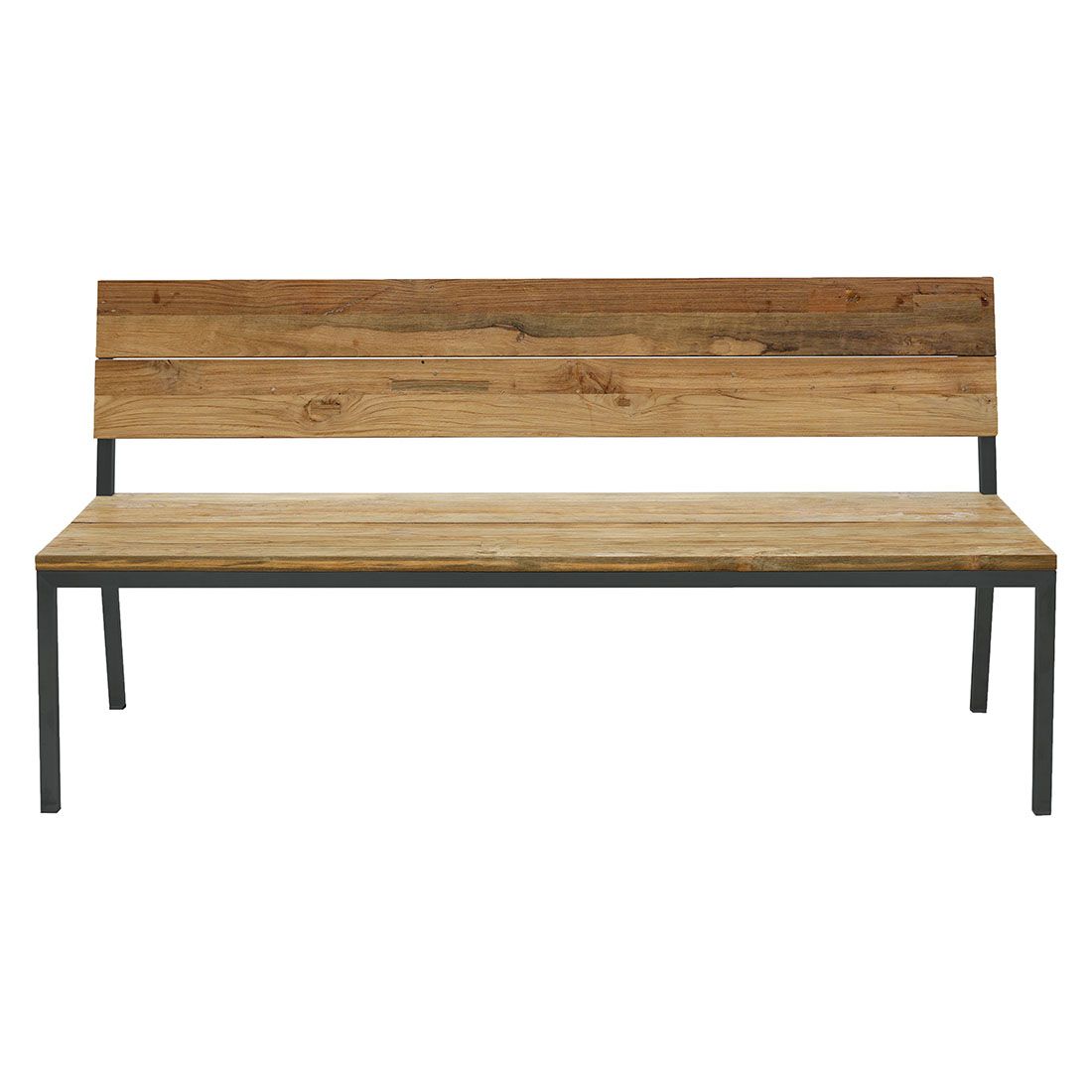 Sete i teak på Spisesett ute Kobe 6 plasser aluminium teak 180x90 cm - OUTLIV