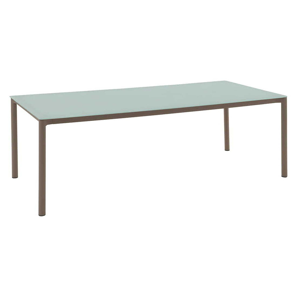 Spisesett ute Leon 7 deler aluminium og tau montert på terrasse