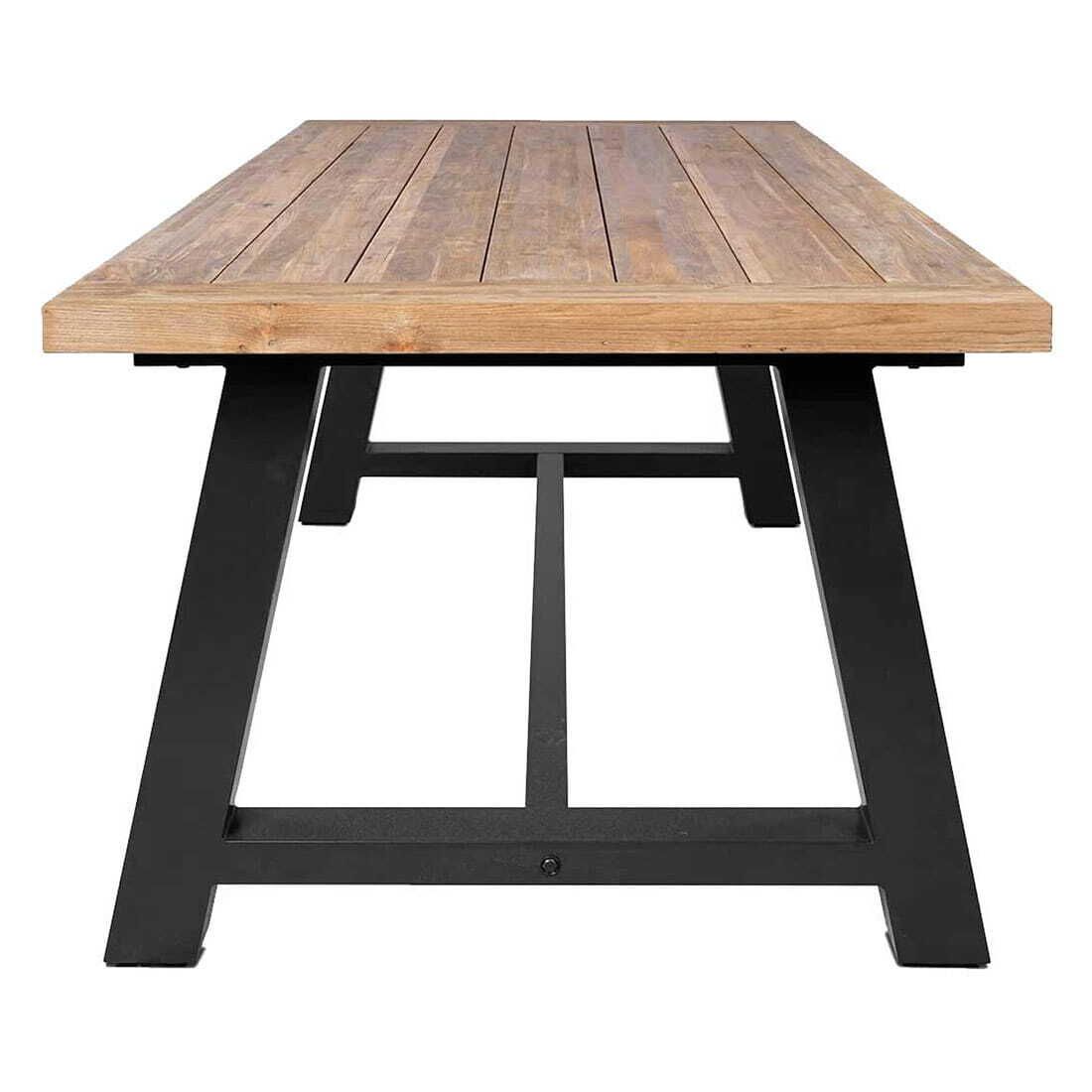 Spisesett ute Leon 7 deler aluminium og tau sideprofil