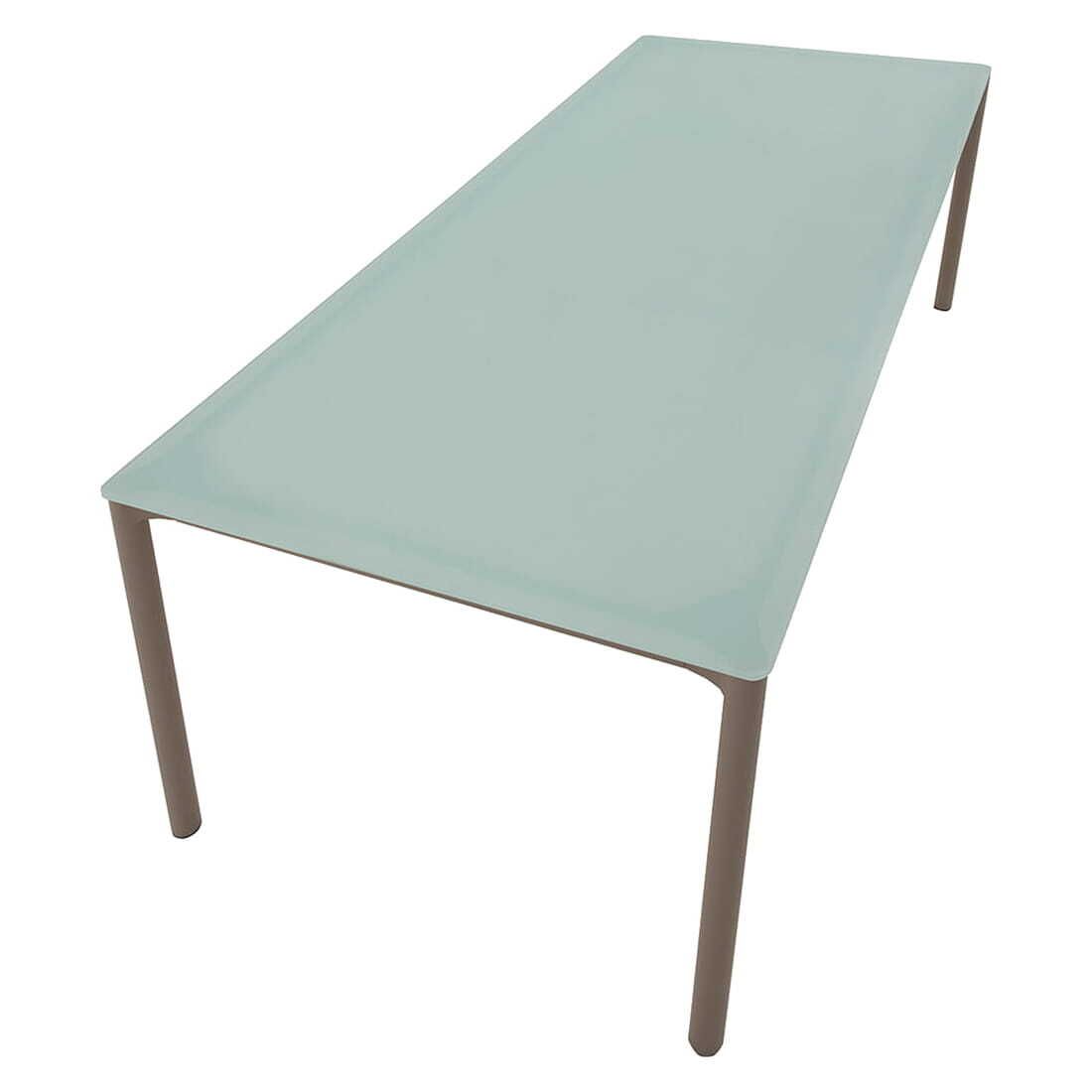 Spisesett ute Leon 7 deler aluminium og tau 220x100 cm grå - OUTLIV.