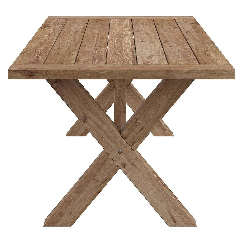 Spisesett ute Leon Dublin 7 deler aluminium og tau 220x100 cm - OUTLIV.
