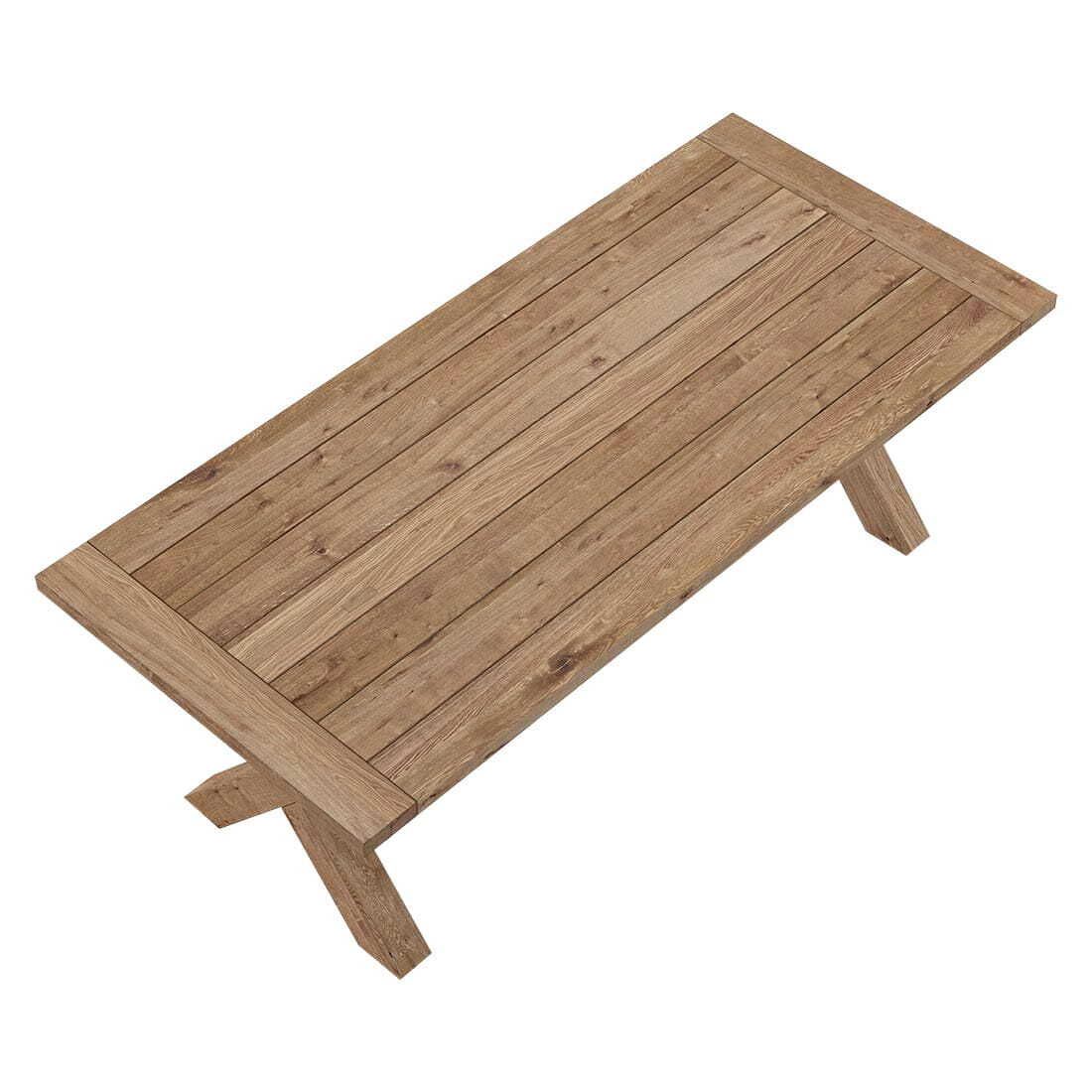 Spisesett ute Leon Dublin 7 deler aluminium og tau 220x100 cm - OUTLIV.