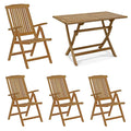 Spisesett ute Ontario 4 plasser teak 120x70 cm - OUTLIV forfra