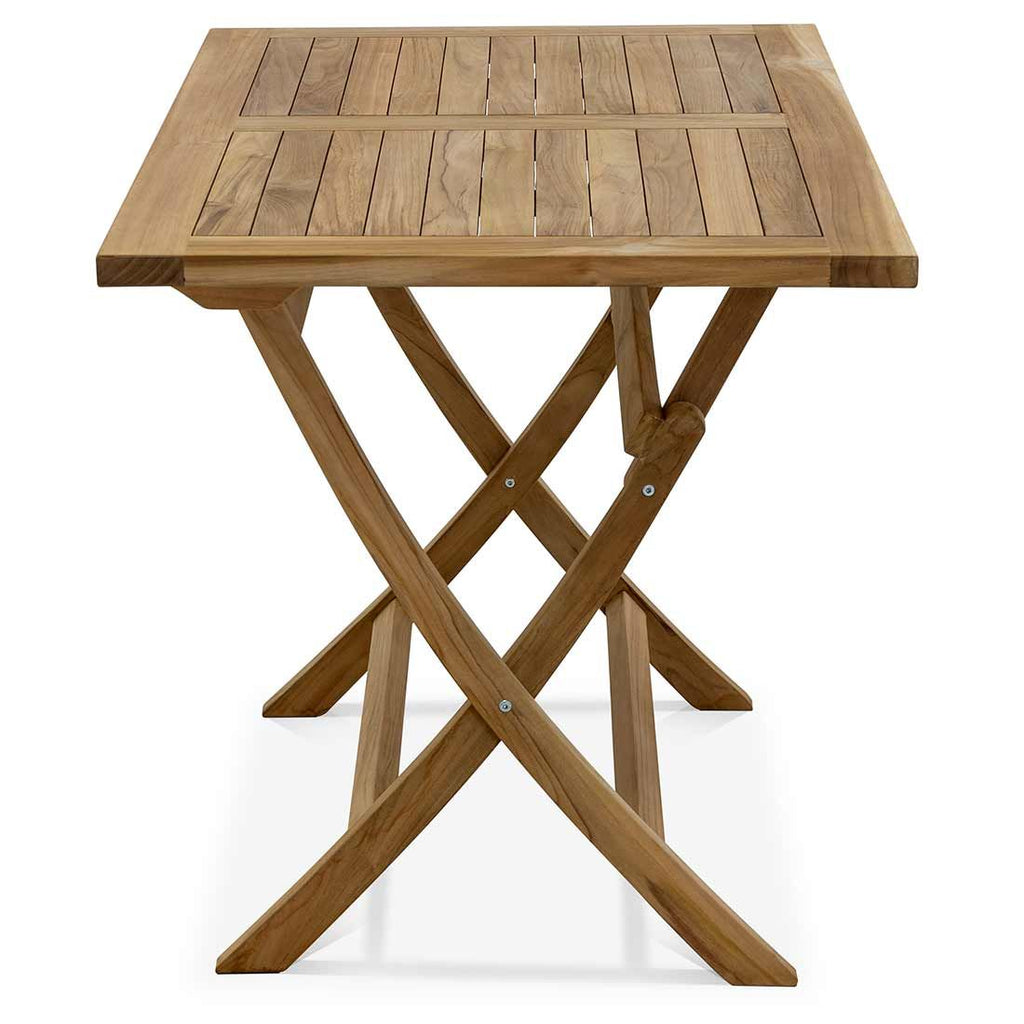 Spisesett ute Ontario 4 plasser teak 120x70 cm - OUTLIV montert på terrasse