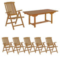 Spisesett ute Ontario 6 plasser teak 180 240x100 cm - OUTLIV forfra