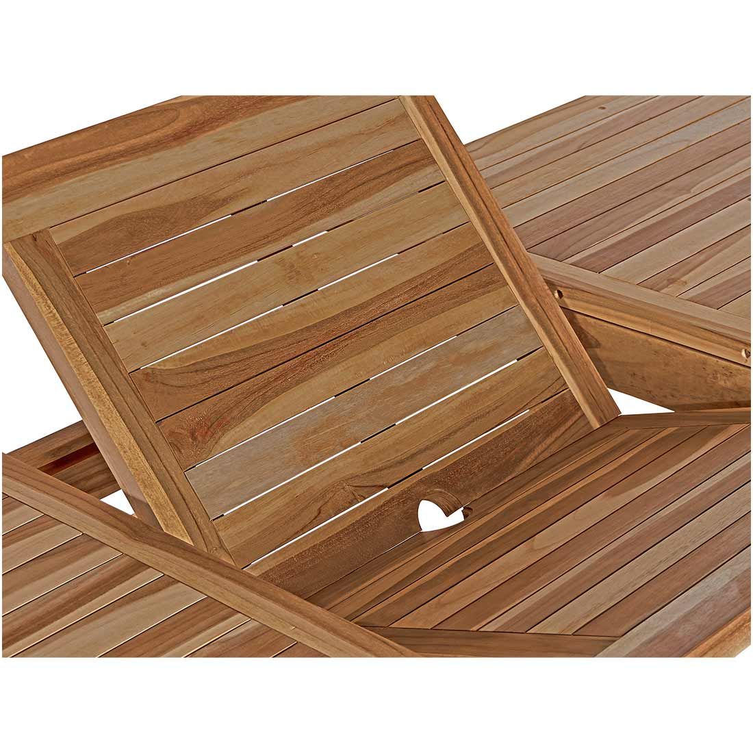Spisesett ute Ontario 6 plasser teak 180/240x100 cm - OUTLIV.