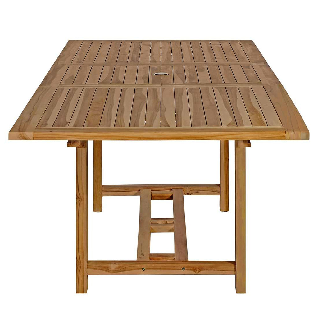 Spisesett ute Ontario 6 plasser teak 180/240x100 cm - OUTLIV.