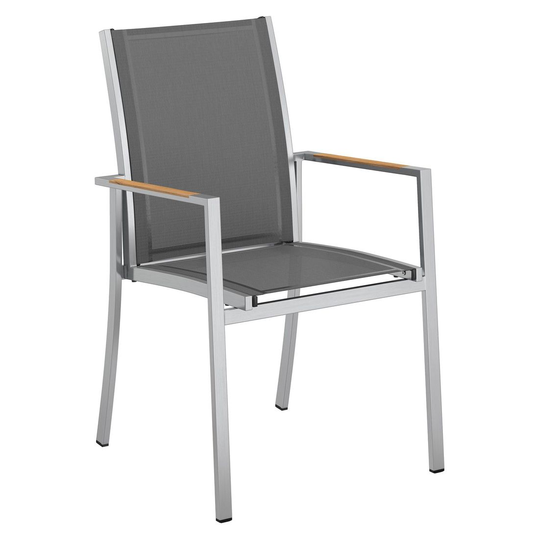 Spisesett ute Oviedo 6 plasser keramikk 220x100 cm grå - OUTLIV stabelbare stoler