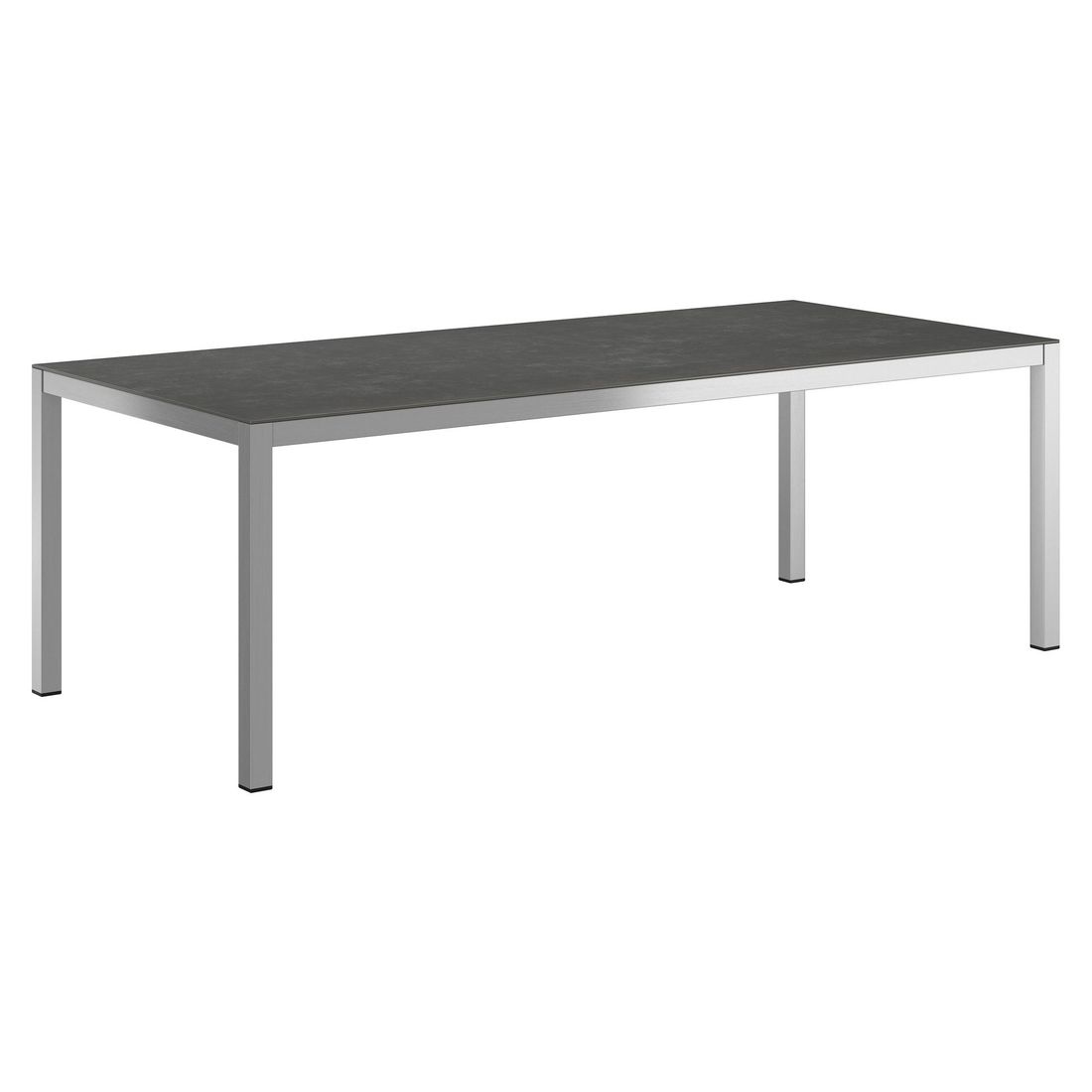 Stabelbare stoler på Spisesett ute Oviedo 6 plasser keramikk 220x100 cm svart - OUTLIV