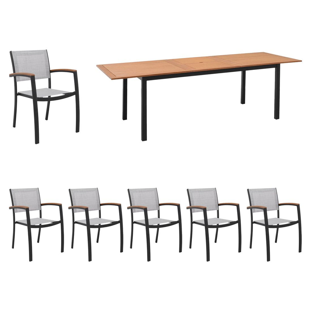 Spisesett ute Ragusa 6 plasser eukalyptus bakside