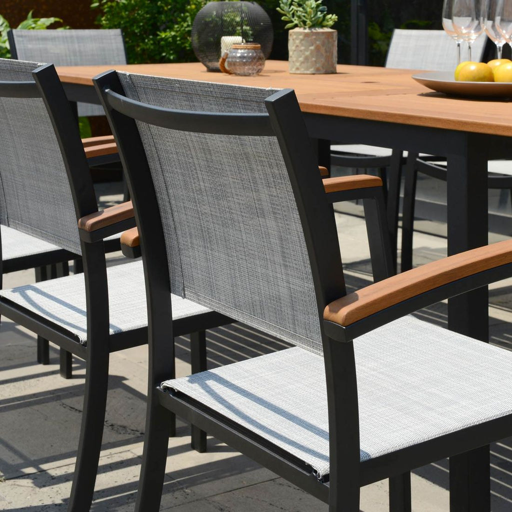 Spisesett ute Ragusa 8 plasser, eukalyptus 180/240x100 cm - LifestyleGarden