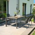 Spisesett ute Repton aluminium tau 160x90 cm 4 plasser front