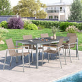 Spisesett ute Rimini 6 plasser keramikk 220x100 cm - OUTLIV forfra