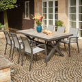 Spisesett ute Velia uttrekkbart 200-260x100 cm 6 plasser - forfra