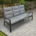 Spisesofa ute Bondino aluminium 210 cm - LC Garden forfra