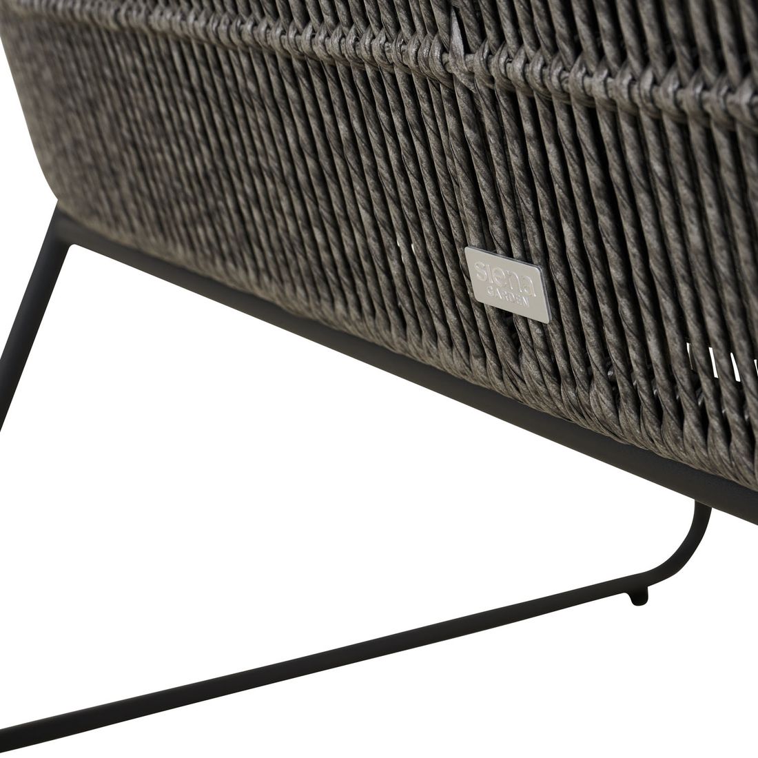 Detalj av aluminiumramme på Spisesofa ute Kansas aluminium/flettverk 135 cm - Siena Garden