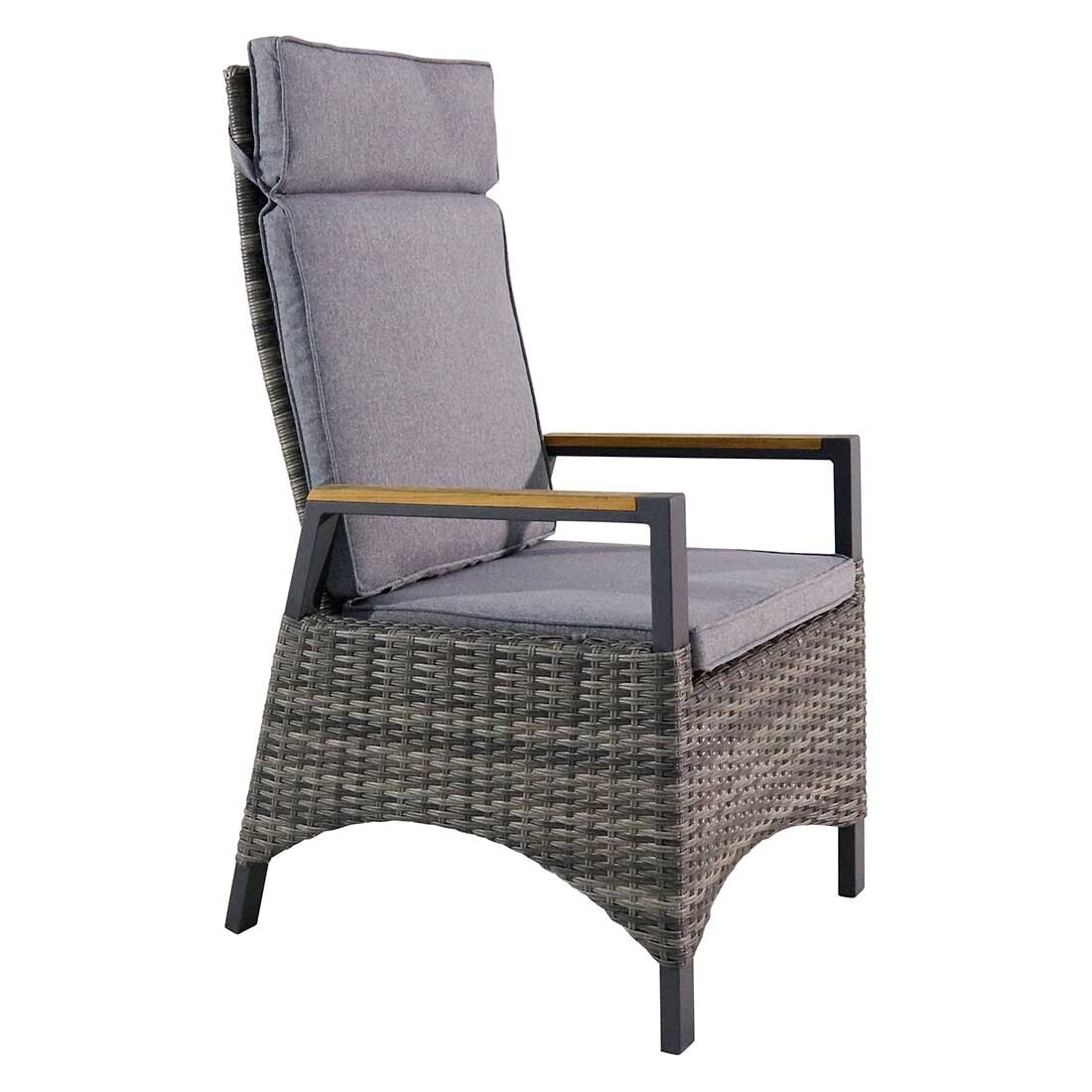 Spisesofa Keramo aluminium/polyrotting 205 cm justerbar bakside