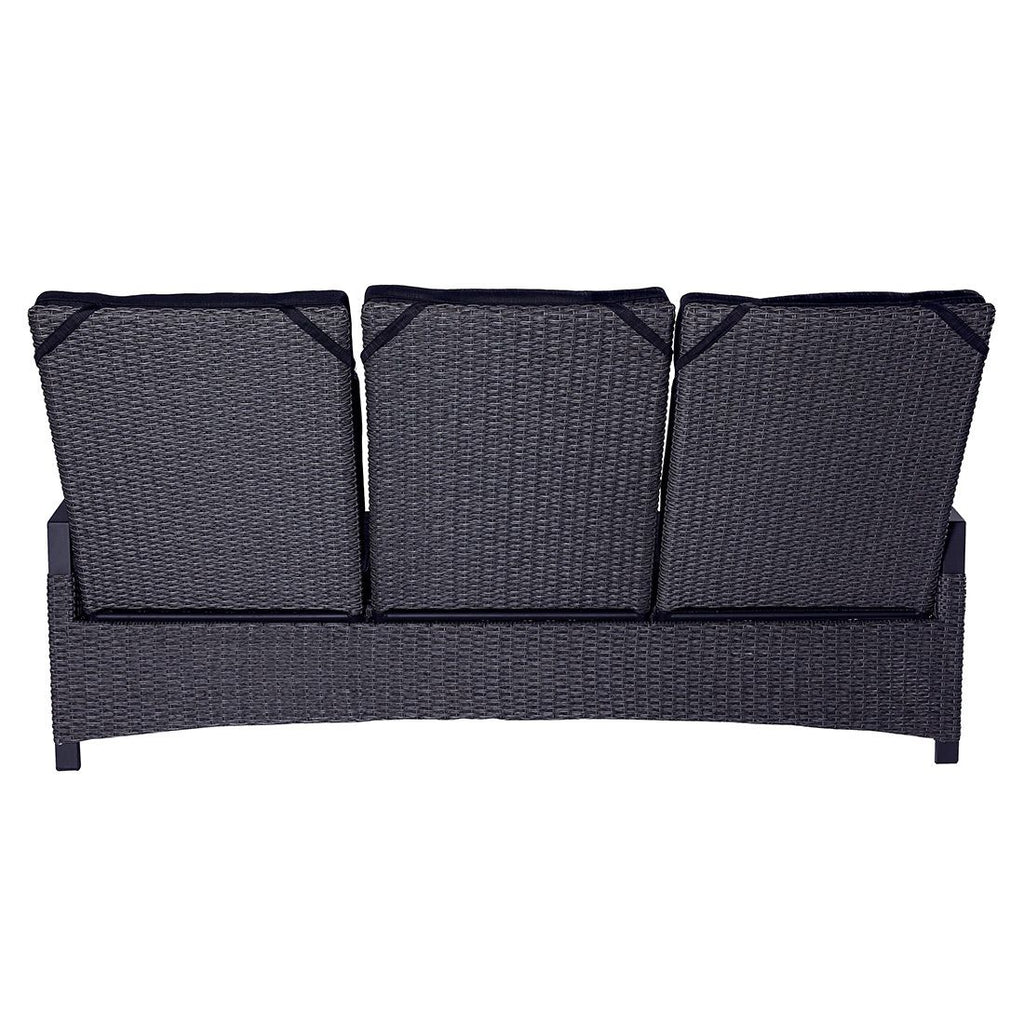 Nærbilde av justerbar ryggstøtte på Spisesofa Keramo polyrotting aluminium 205 cm justerbar