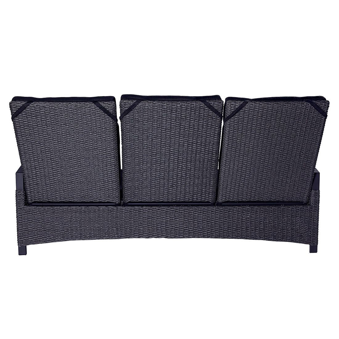 Nærbilde av justerbar ryggstøtte på Spisesofa Keramo polyrotting aluminium 205 cm justerbar
