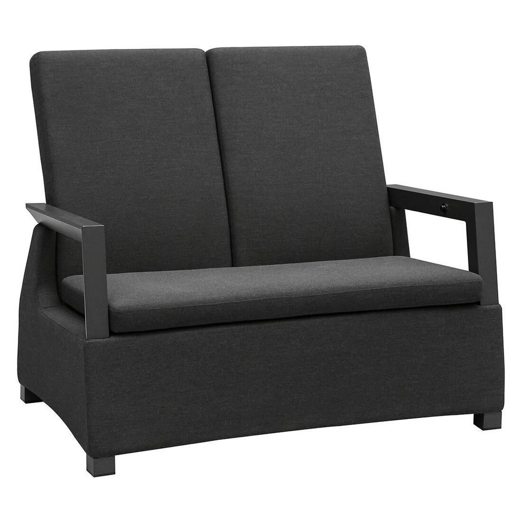 Spisesofa Malaga aluminium/Sunbrella 124 cm bakside