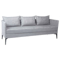Spisesofa Marta aluminium Sunbrella 199 cm sett forfra