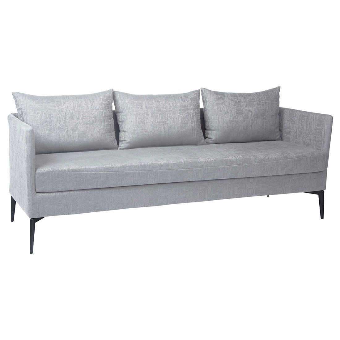 Spisesofa Marta aluminium Sunbrella 199 cm sett forfra