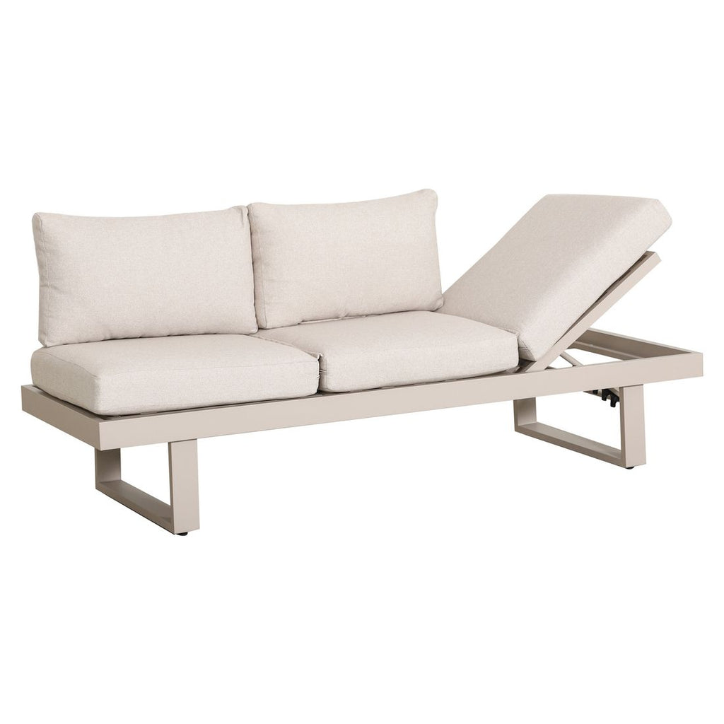 Spisesofa ute Atlanta aluminium 210x73 cm - OUTLIV nærbilde av justerbar ryggstøtte