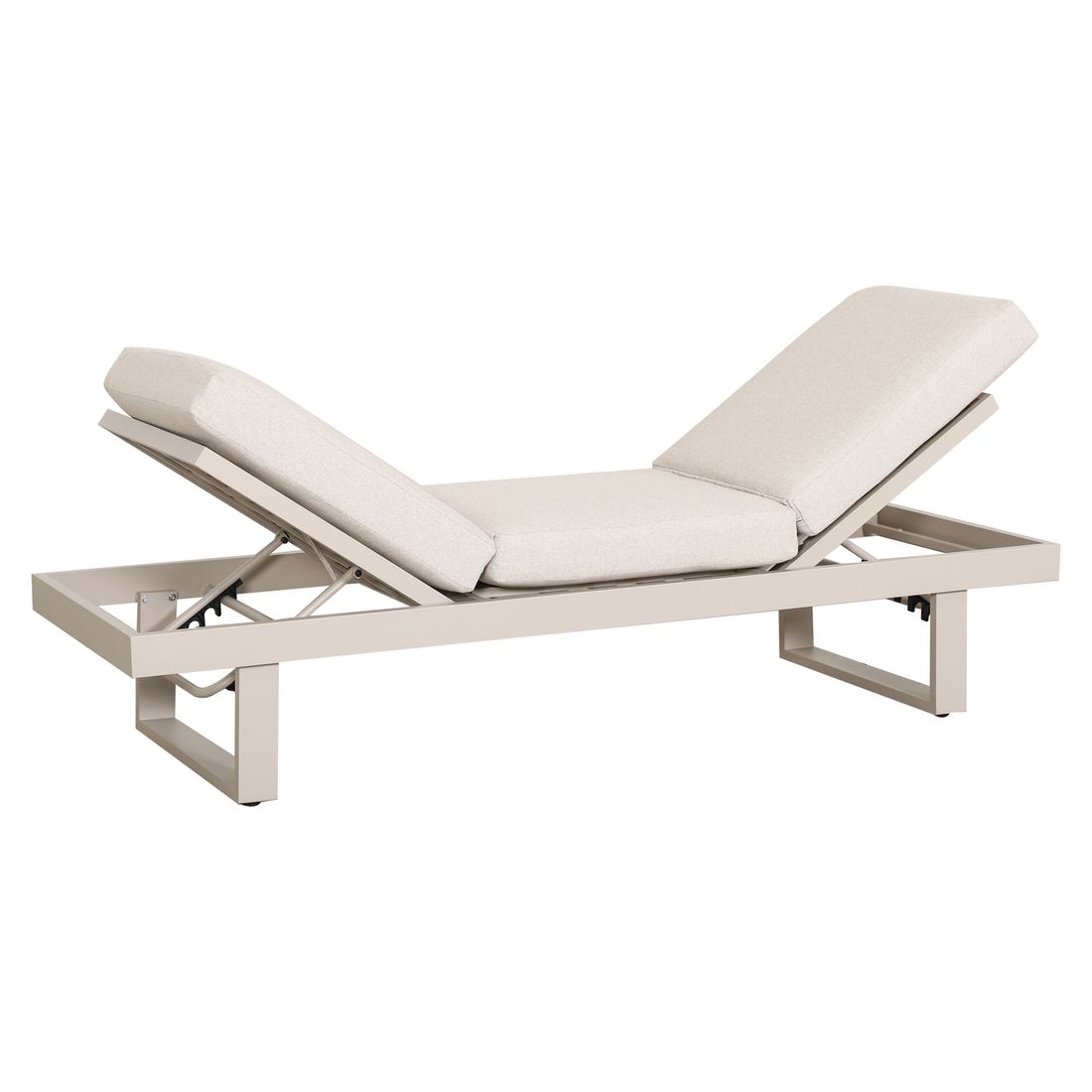 Spisesofa ute Atlanta aluminium 210x73 cm - OUTLIV sideprofil