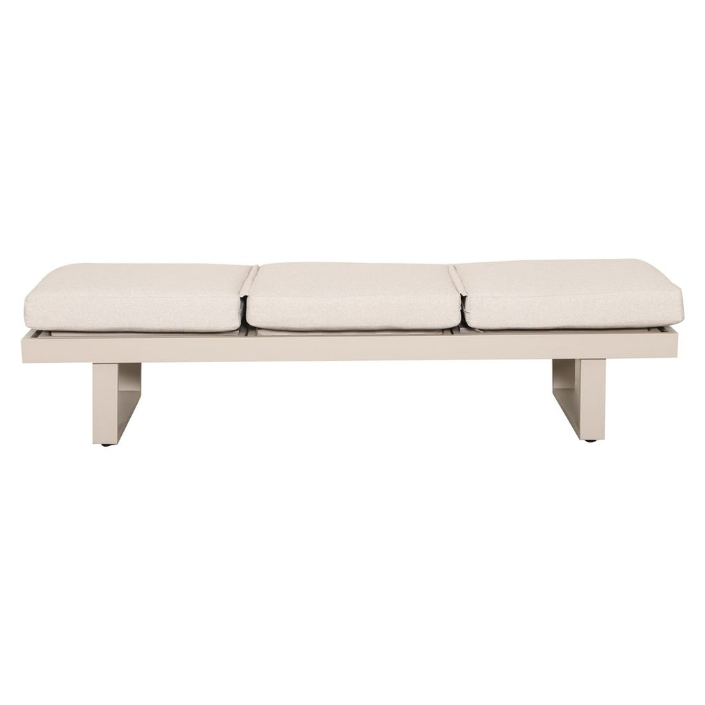 Spisesofa ute Atlanta aluminium 210x73 cm - OUTLIV setehøyde og puter