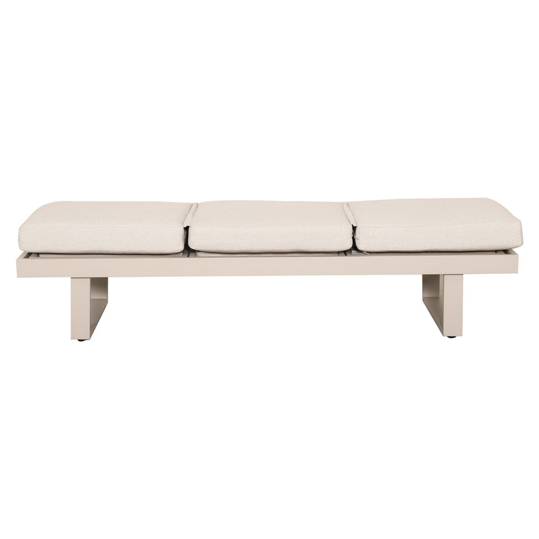 Spisesofa ute Atlanta aluminium 210x73 cm - OUTLIV setehøyde og puter