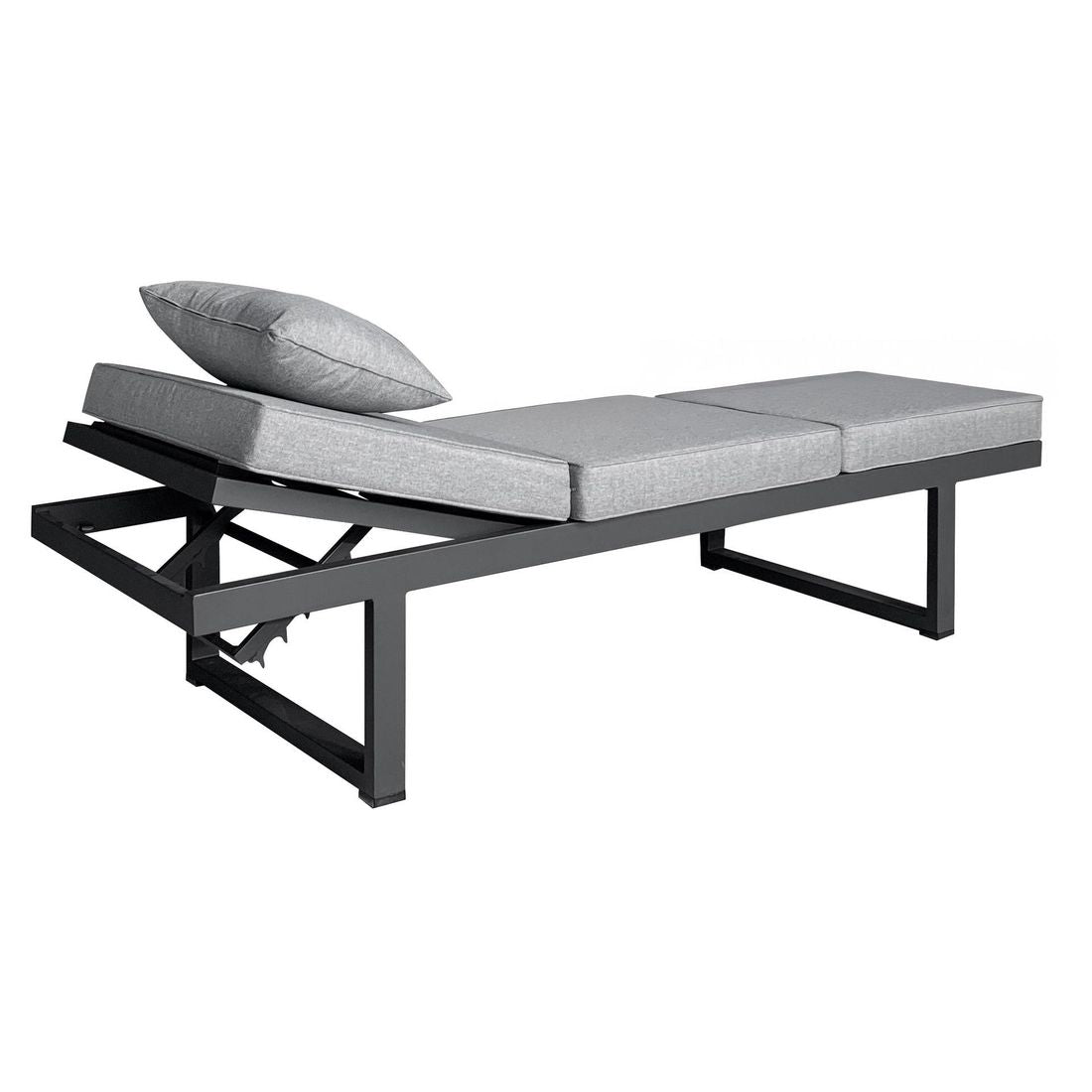 Montert Spisesofa ute Broome aluminium/polyester 214 cm på terrasse